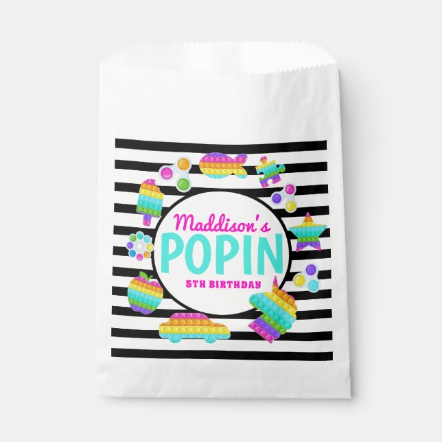 Pop am Geburtstag Einladung, Pop Fidget Einladung, Geschenktütchen (Vorderseite)