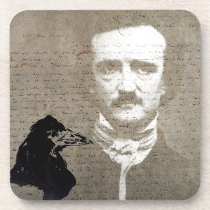Pop and the Raven Grunge Digital Art Getränkeuntersetzer