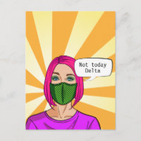 Pop Art 2021 Gesichtsmaske Lady Delta Covid