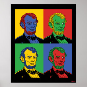 Pop Art Abraham Lincoln Poster