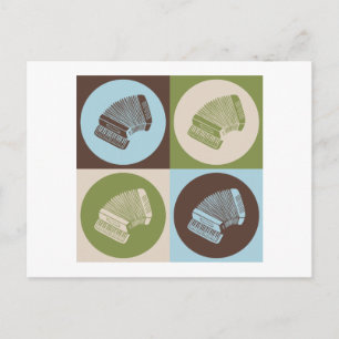 Pop Art Accordion Postkarte