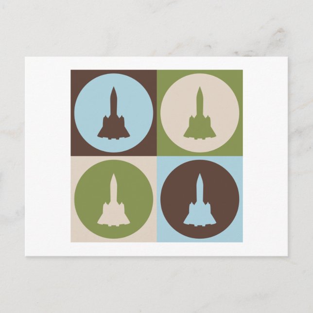 Pop Art Aerospace Engineering Postkarte (Vorderseite)