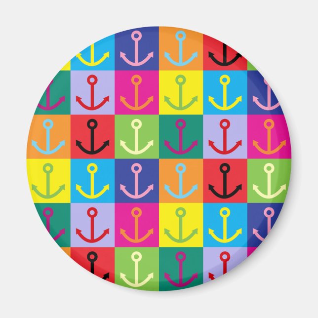 Pop Art Anchor Magnet (Vorne)