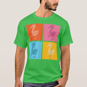 Pop Art Animal Lover Farm Bird Bauer Goose T-Shir T-Shirt
