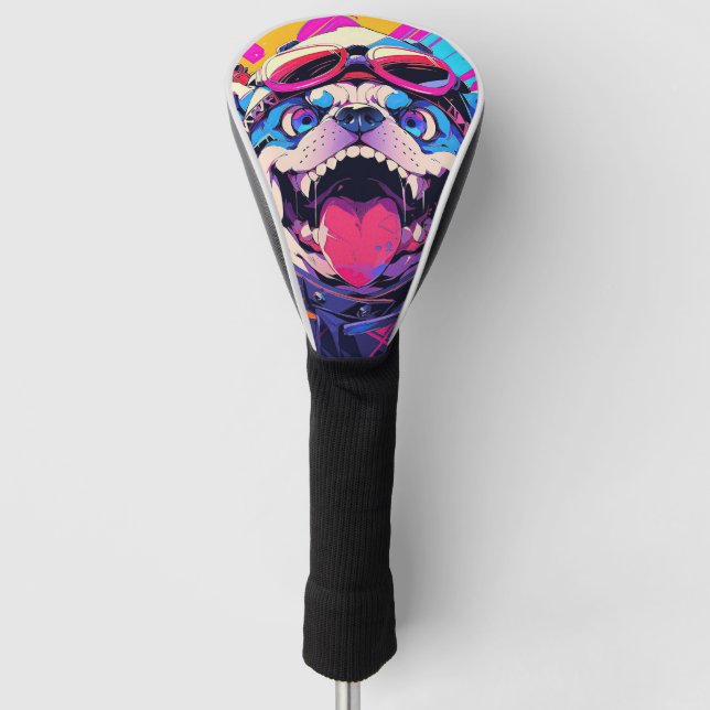 Pop Art Anime Bulldog 2001 - Victoria Sasuke Golf Headcover (Vorderseite)
