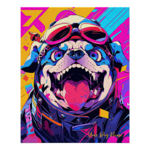 Pop Art Anime Bulldog 2001 - Victoria Sasuke Poster