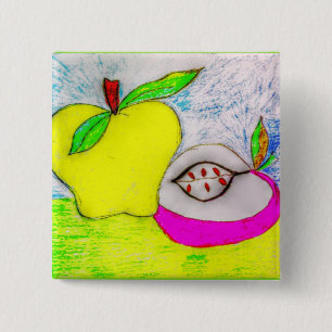 Pop Art Apples Button