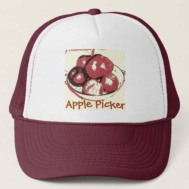 Pop Art Apples Truckerkappe (Vorderseite)
