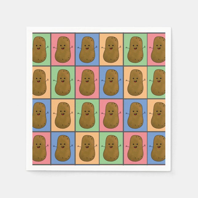 Pop Art Art Potato Serviette (Vorderseite)