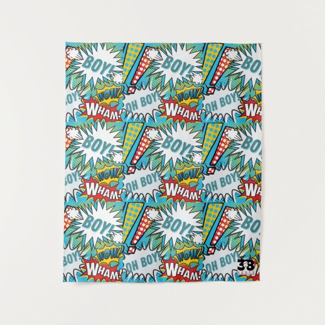 Pop Art Baby Boy Wandteppich (Vorderseite)