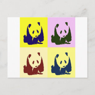 Pop Art Baby Pandas Postkarte