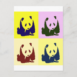 Pop Art Baby Pandas Postkarte
