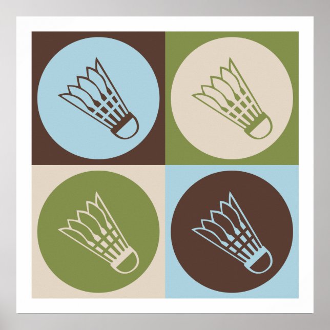 Pop Art Badminton Poster (Vorne)