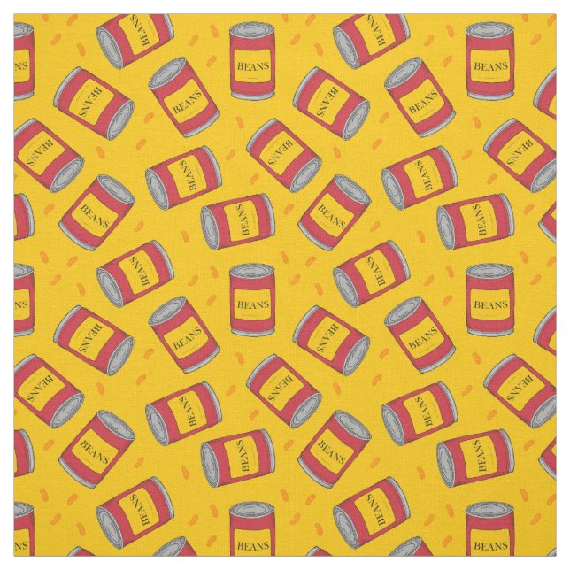 Pop Art Baked Boans Küche Gemustert Stoff (Muster)