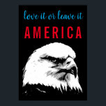 Pop Art Bald Eagle Liebe Verließ America Slogan Sa Poster<br><div class="desc">Freedom & Courage Motivierend Eagles Images - Fearsome Patriotic Eagle - Pop Art Syle American Eagle Landing Image - Fearless American Bald Eagle: Flying American Eagle Pictures - Der Glatzadler ist der Nationalvogel und Symbol der USA.</div>