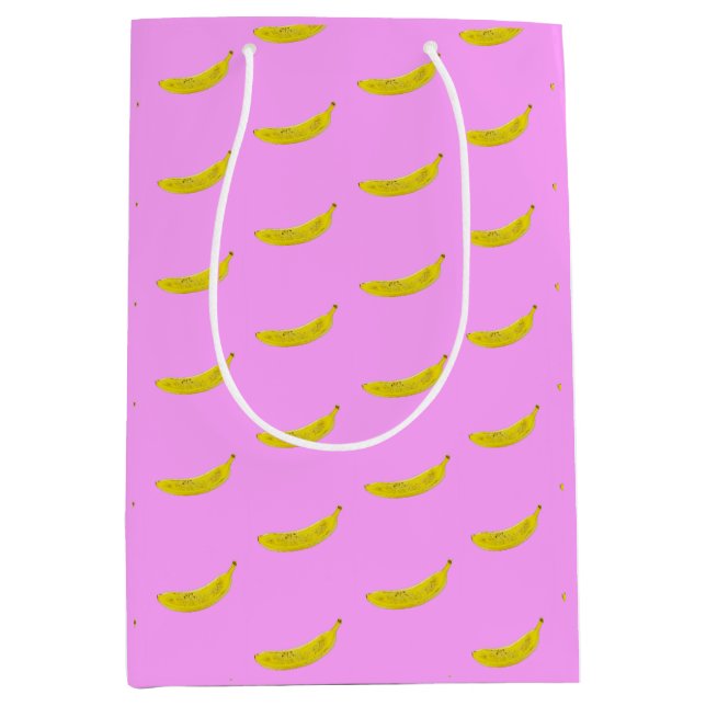 Pop Art Banana Mittlere Geschenktüte (Vorderseite)