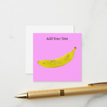 Pop Art Banana Rosa Hintergrund Personalisiert