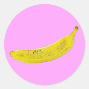 Pop Art Banana Runder Aufkleber