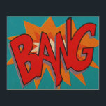 Pop Art | BANG | Holz Wall Art | 10"x8" Holzdruck<br><div class="desc">BANG!

Vintage Comic-Schriftart.

Erstellt durch die digitale Nachahmung des 4-Farben-Prozesses,  der in den frühen Tagen zum Drucken von Comic-Büchern verwendet wurde.</div>
