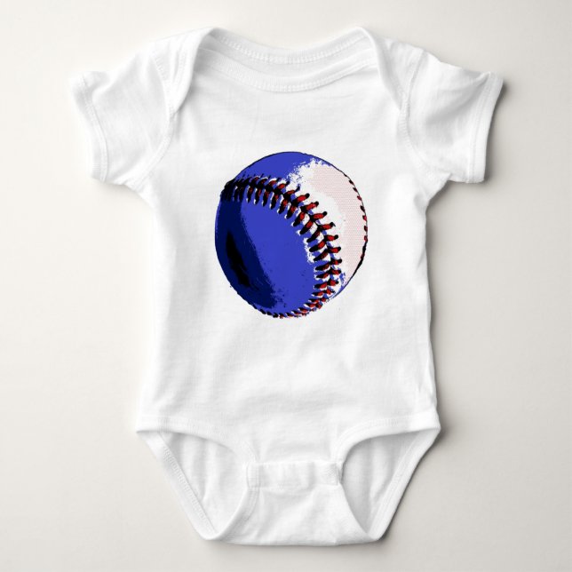 Pop Art Baseball Baby Strampler (Vorderseite)