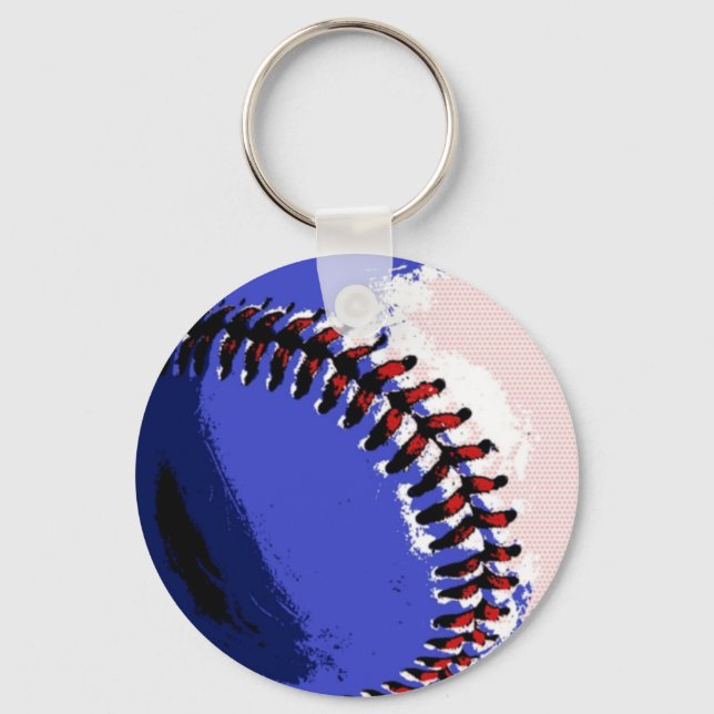 Pop Art Baseball Schlüsselanhänger (Vorderseite)