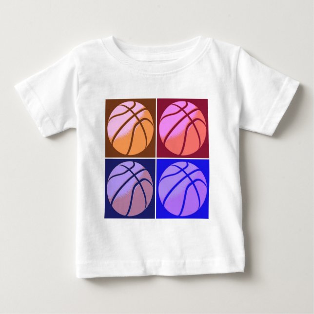 Pop Art Basketball Baby T-shirt (Vorderseite)