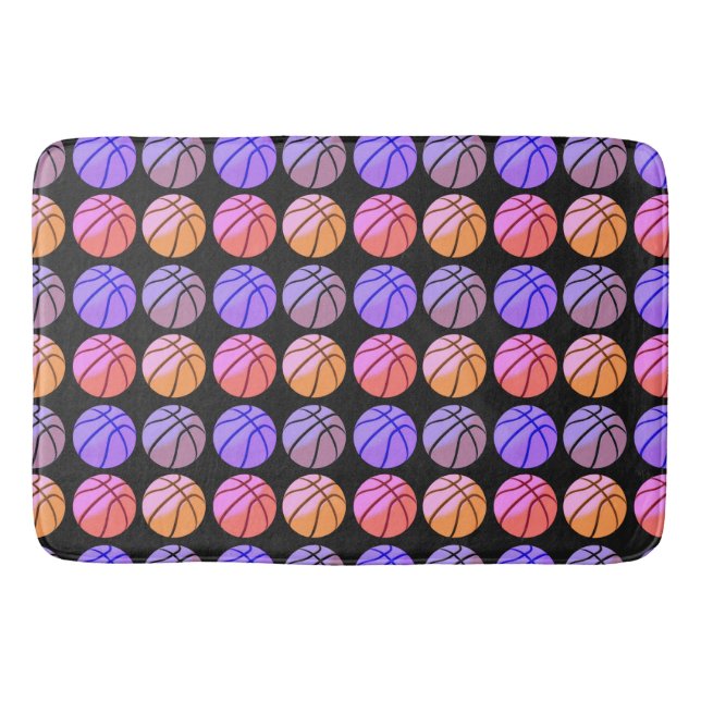 Pop-Art-Basketball Badematte (Vorderseite)