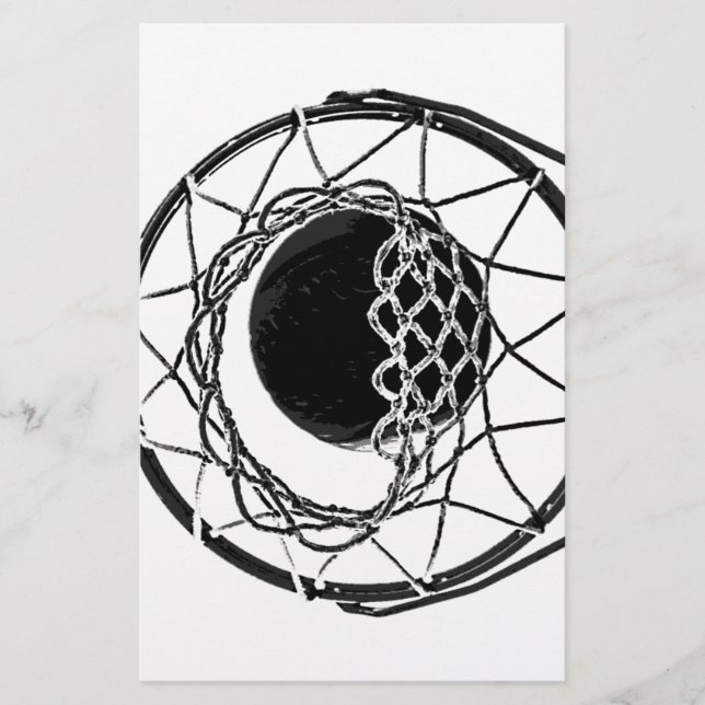 Pop Art Basketball Briefpapier (Vorderseite)