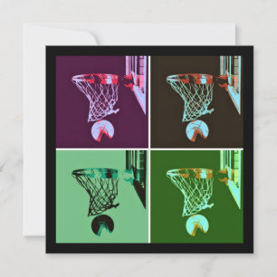 Pop Art Basketball Einladung