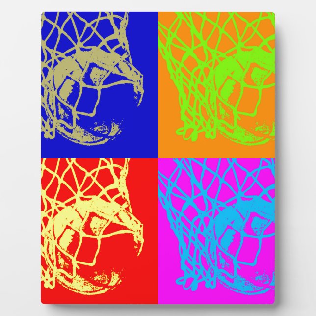 Pop Art Basketball Fotoplatte (Vorderseite)