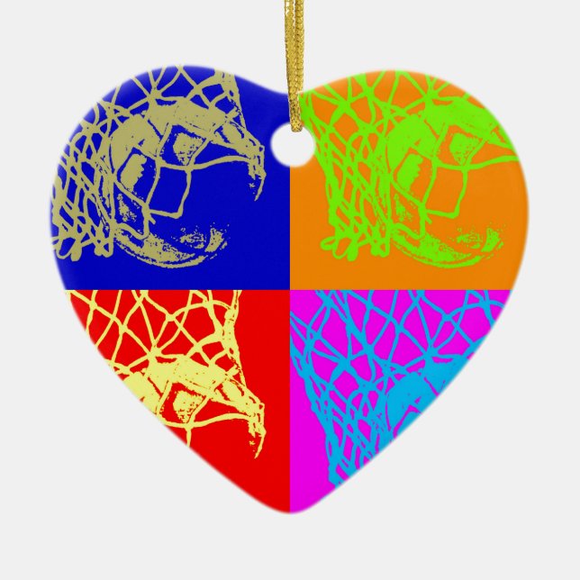 Pop Art Basketball Keramik Ornament (Vorne)