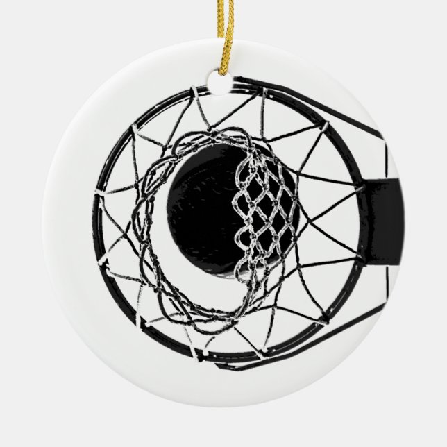 Pop Art Basketball Keramik Ornament (Vorne)