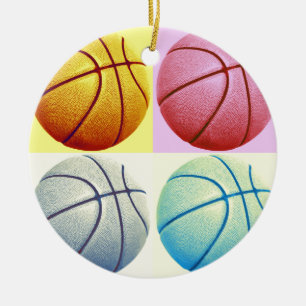 Pop Art Basketball Keramikornament