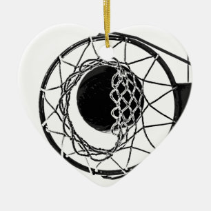 Pop Art Basketball Keramikornament
