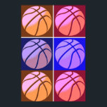 Pop Art Basketball Motivierend Poster<br><div class="desc">Ich Liebe dieses Spiel. Beliebte Sportarten - Basketball Motivierend Kunstwerke</div>