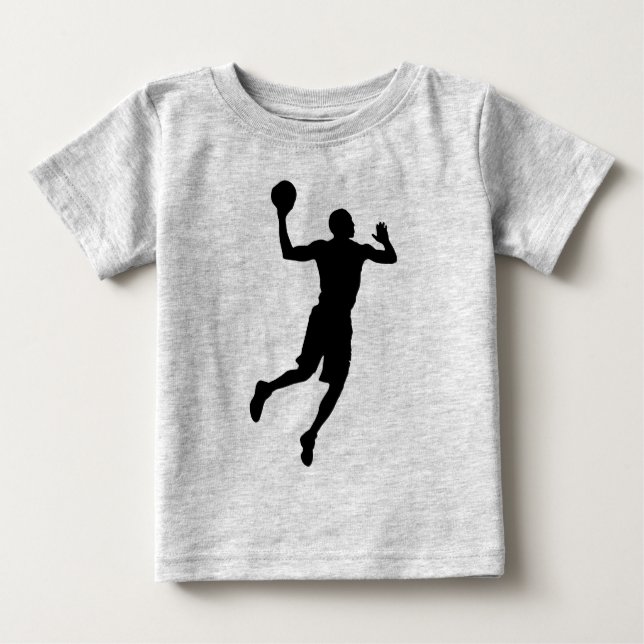 Pop Art Basketball Player Silhouette Baby T-shirt (Vorderseite)