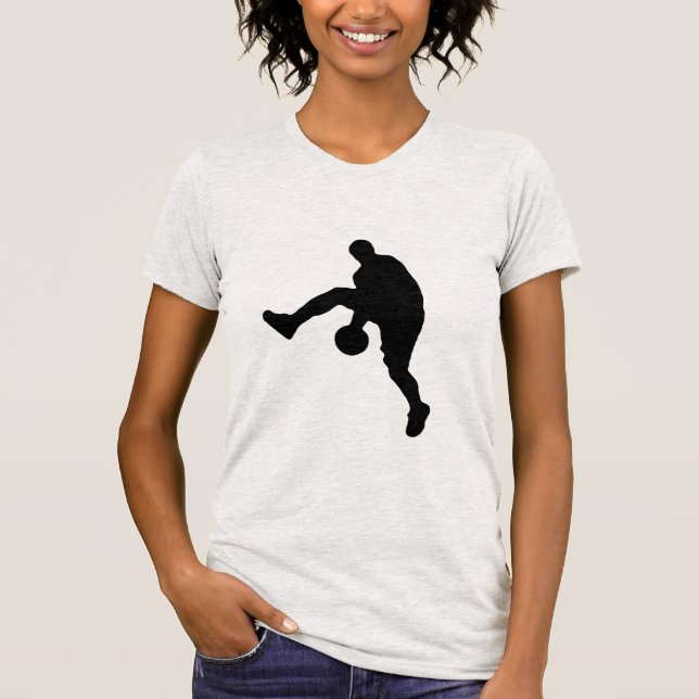 Pop Art Basketball Player Silhouette T-Shirt (Vorderseite)