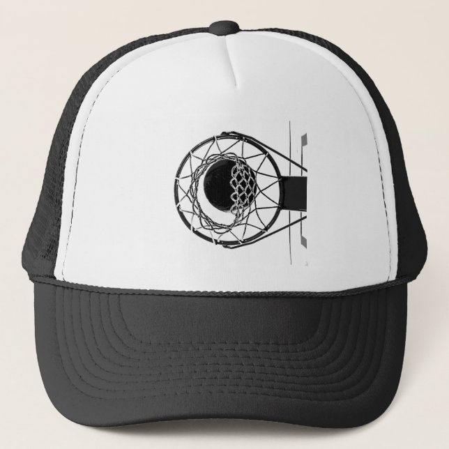 Pop Art Basketball Truckerkappe (Vorderseite)