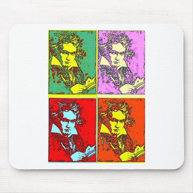 Pop-Art Beethoven Mousepad (Vorne)