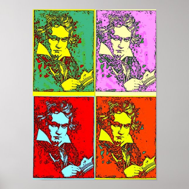 Pop Art Beethoven Poster (Vorne)