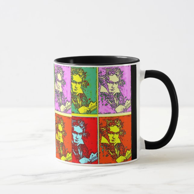 Pop Art Beethoven Tasse (Rechts)