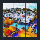 Pop Art Bermuda Triptych Triptychon<br><div class="desc">Pop Art 4544 Bermuda Triptychenkunst Ein wunderschönes Landschaftsbild-Foto im Zentrum von St. George Bermuda verwandelt sich in einen bunten Pop Art Triptychwand. Von https://www.zazzle.com/store/celestesheffey</div>