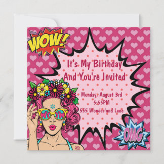 Pop Art Birthday Feiertagskarte