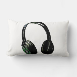 Pop Art Black & White Headphone Lendenkissen