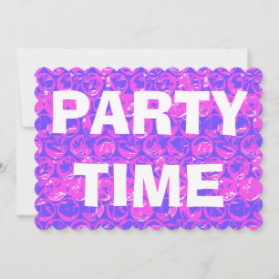 Pop-Art-Blasenfolie-Hausparty-Einladung Einladung