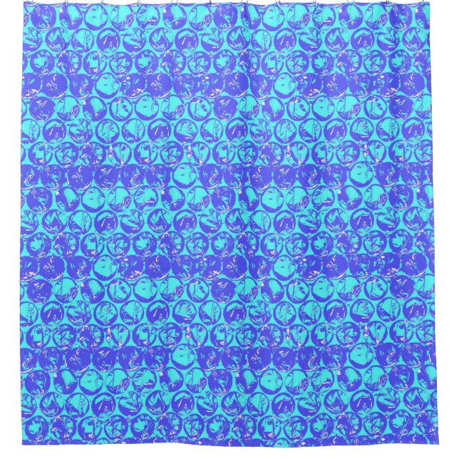 Pop Art Blasenverpackung Duschvorhang (Vorderseite)