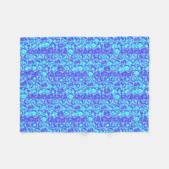 Pop Art Blasenverpackung Fleecedecke (Vorderseite (Horizontal))