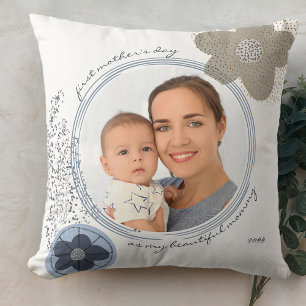 Pop Art Blume Editable Wording Custom Foto Kissen