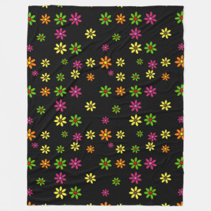 Pop Art Blume nahtlose Muster + Ihre Ideen Fleecedecke