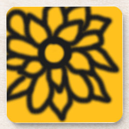 Pop Art Blume Untersetzer (Gelb)